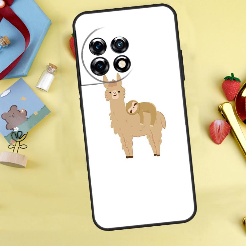 Cute Lovely Cozy Sloth Animal Case For OnePlus 13R 12R 13T 15 13 12 11 10 9 10R 10T 8T Nord 5 CE 4 2 3 Lite N20 N30 Cover