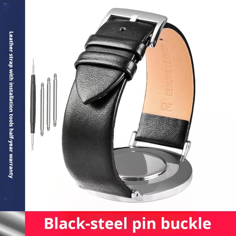 Thin Leather Strap 12 14 15mm 16mm 18mm 19mm 20mm 22mm For Tissot Longines Casio Watch Band Men Women Brown Blue White Bracelet