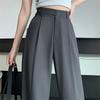 Letní dámské ležérní kalhoty Kalhoty se širokými nohavicemi Elegantní kancelářský styl Jednobarevné S vysokým pasem Volné kalhoty Dámské