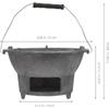 Cast Iron Hibachi Grill, 20cm Outdoor Portable Charcoal BBQ Stove, Mini Japanese Tabletop Grilling Tool for Camping Picnic Mountaineering Outdoor