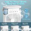 Humidificador Portátil 3 En 1 Ventilador Acondicionador de Aire Hogar Enfriador Pequeño Hidroenfriamiento Ajuste de Aire Ventiladores de 3 Velocidades para Hogar Oficina