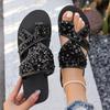 Fashion Women Flip Flops Casual Sequins Anti-Slip Slippers Women Platform Sandals Beach Open Toe Slippers 2024 Summer New Slides Women
