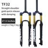 Furcă bicicletă TANKE Reglabilă la revenire Suspensie față pe aer MTB 26/27.5/29 Inch Cursă 120mm Furcă cu eliberare rapidă Accesorii bicicletă