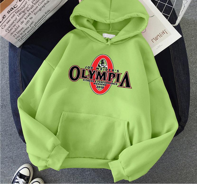 OLYMPIA Bedruckte Fitnessstudios Harajuku Lustiger Damen-Hoodie Kleidung Herren Damenmode Hoodies Übergroßes Sport-Sweatshirt Kapuzenpullover Unisex