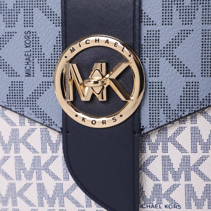 Michael Kors MK Charm Chain Commuter Flap Faux Leather Envelope Shoulder Bag Medium Women Shoulder Bag 32S0G00C6V-407