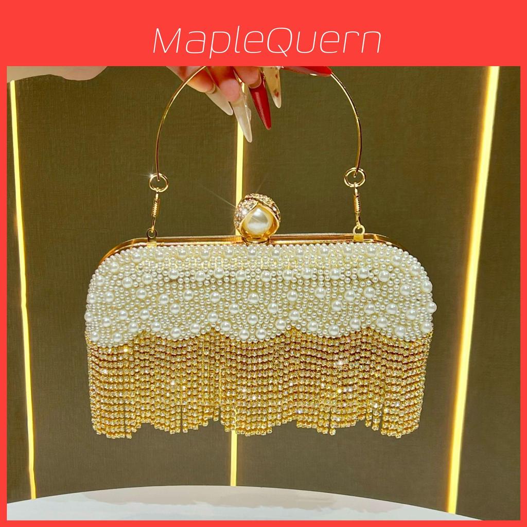 Water Diamond Clutch Bag With Chain Strap For Wedding And Evening Events