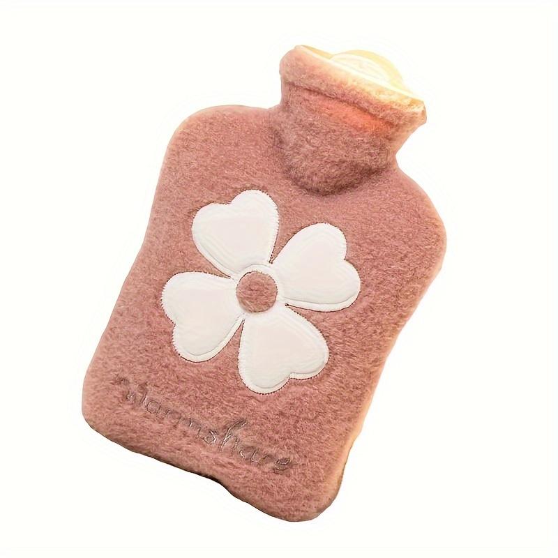 Portable Thermal Hot Water Bottle - Reusable Washable Flannel 1000ml/30.27oz Capacity, with 2 Colors Options, for Winter Warmth