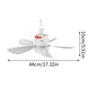 Silent 5 Leaves Type-C Interface Ceiling Canopy Fan With Remote Control Adjustable Speed Cooling Device For Outdoor Camping