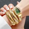 Fashion Women Snake Shape Quartz Watches Luxury Rhinestone Roma Dial Wristwatch Girls Clock Reloj Mujer