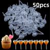 50pcs 4ml Transparent Liquid Dropper Mini Heart Shape Pasteur Pipette Plastic Squeeze Dropper Cupcake, Chocolate