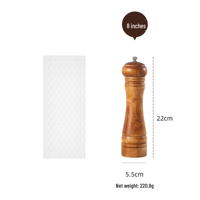 Antique Oak Pepper Grinder: Manual Tool for Peppercorns, Salt & Seasonings.