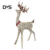 Christmas Lighted Reindeer Decorations Glowing Plastic Deer Ornaments with LED Lights for Indoor Outdoor Holiday Display