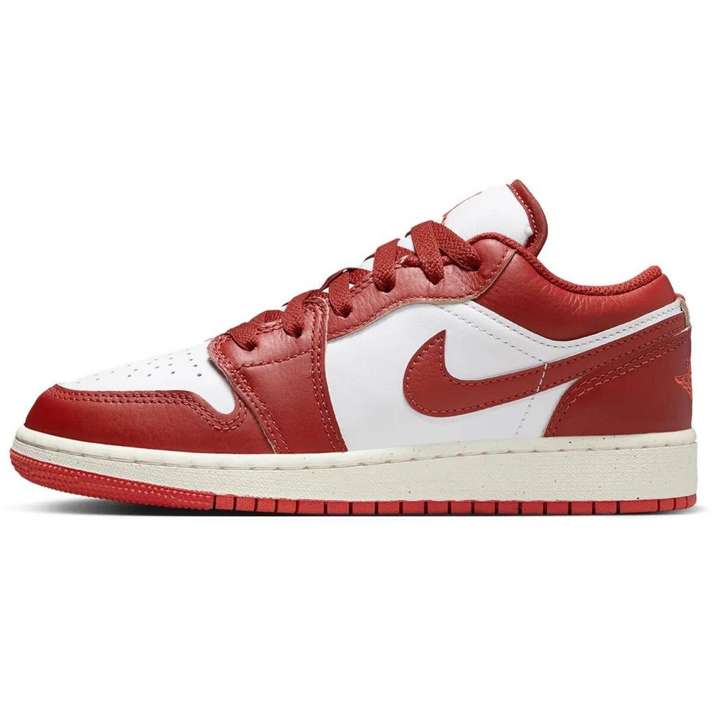 Jordan Air Jordan 1 Newlywed Abrasion Resistant Low Top Vintage Basketball Shoes Unisex Red FJ3465-160(Team486- S)