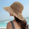 Straw Hat For Women Summer Beach Sun Hat Straw Woven Versatile Sun Hat Big Edge Folding Straw Hat For Going Out Leis 2026