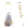 European And American Wedding Party Bride Crown Headband Shoulder Strap Veil Set Wedding Veil Wedding Dress Decoration