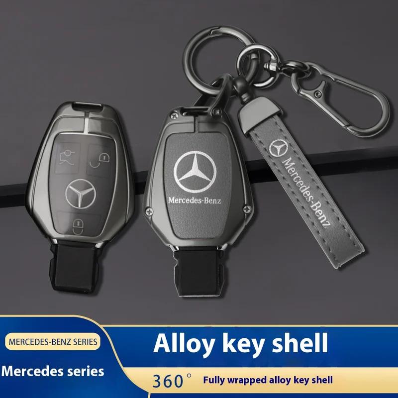 WNNR9 Car Zinc Alloy Key Case Bag Metal Key Shell Mercedes Benz A B C E S R Class AMG GLA GLB GLC GLE CLA CLS SLC GLS CLB GLK SLK Vito