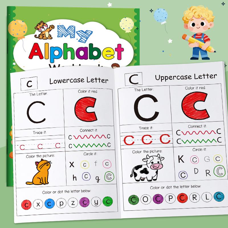 

Cross-border Kids Alphabet Tracing and Coloring Workbook: Uppercase & Lowercase Practice Sheets for Early Childhood.