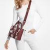 New MICHAEL KORS Mirella Leather Tote Bag, Shopping Bag, Handbag, Shoulder Bag, Crossbody Bag Small Women's Burgundy 35F3G7ZC5L-686