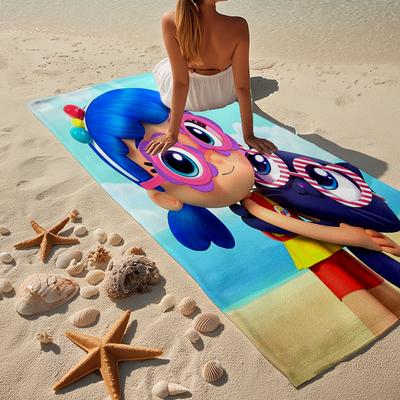 Rainbow Kingdom Adventure Beach Towel, Super Soft Microfiber, Gift for Her/Him, Birthday, for Pool, Beach, Travel, Home Decor Fan Gifts