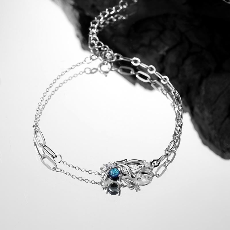 

Универсальная и высококачественная корейская версия с милым и крутым модным браслетом в стиле хип-хоп и браслетом Instagram из чистого серебра Adjustable size