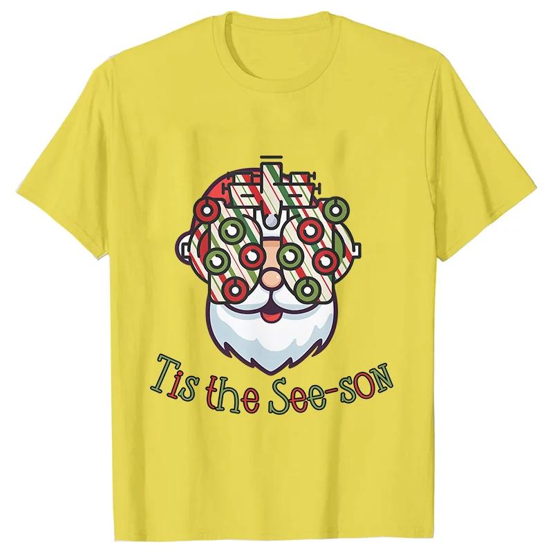 

Christmas Eye Care Shirt Optometrist T-Shirt Ophthalmology Tee Santa Optician Shirt Funny Christmas Optical Unisex T-shirts Tops M