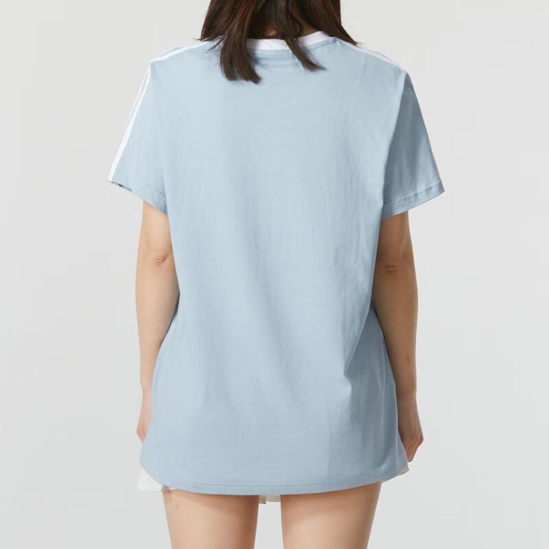 Adidas Printed Sports Casual Breathable Running Round Neck T-Shirt V1 Women Tops Light-Blue JI6979