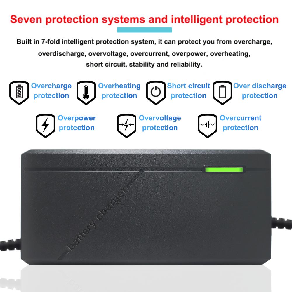 VariCore 60V 2A Li-ion Battery Charger 16S 67.2V Li-ion Battery Pack Charger Smart Power-off With Fan AC 100-240V