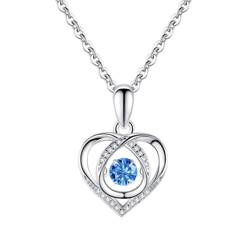 2025 S925 Sterling Silver Beating Heart Necklace - Light Luxury Clavicle Pendant for Women, Qixi Festival Gift