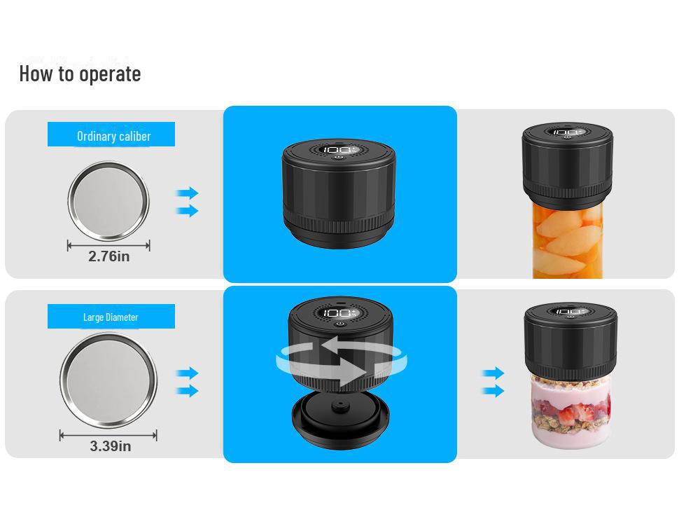 Mason Jar Electric Vacuum Sealer for Food Preservation