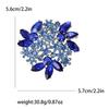 Simple Cold Wind Brooch, Alloy Diamond-Encrusted Flower Fashion Brooch Sweater Temperament Shawl Buckle Pin
