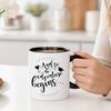 Large Capacity Coffee Cup Graduation Theme Water Cup with Ergonomic Handle Comfortable to