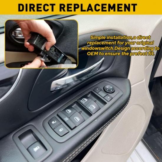 Master Power Window Switch For 2012- DODGE GRAND CARAVAN SE SXT 68110871AA V