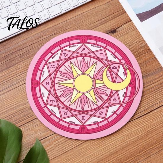 1/5Pcs Lua Planeta Folhas Redonda Antiderrapante Mesa Gaming Mouse Pad Tapete Mousepad