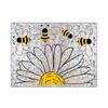 Floral Window Cling Bees And Flower Static Sticker Removable Rainbow
