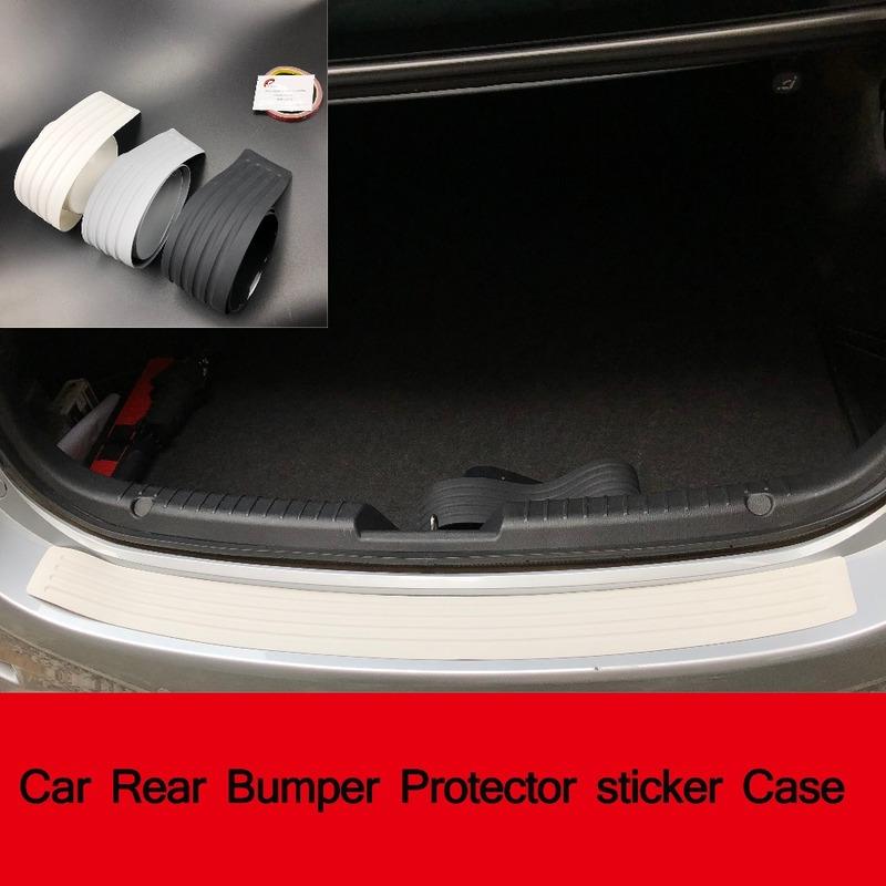 Universal 104*9cm 90*8cm Car Trunk Door Sill Plate Protector Rear Bumper Guard Rubber Mouldings Pad Trim Cover Strip Car Styling