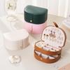 3-Layer Leather Jewelry Box, Portable Travel Ring, Earring, and Earring Jewelry Storage Box, Exquisite Jewelry Storage Box
