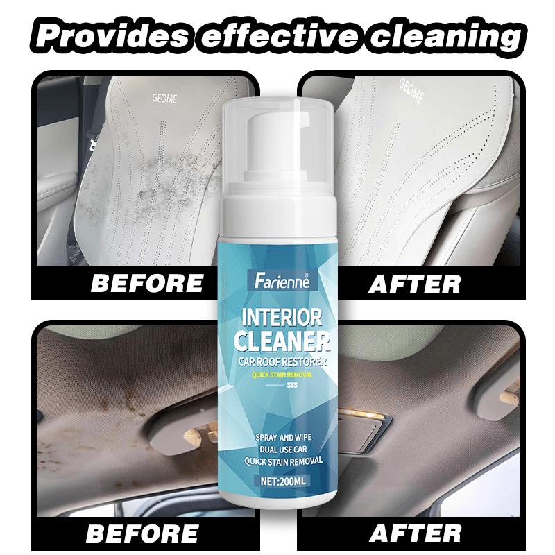 Multifunctional Foam Cleaner for Car Interior,Dashboard,Steering Wheel,Seats & Safety Belts,Press Pump Design,Waterless Cleaning