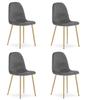 PADVA Chair - Dark Grey Velvet / Oak Legs X 4