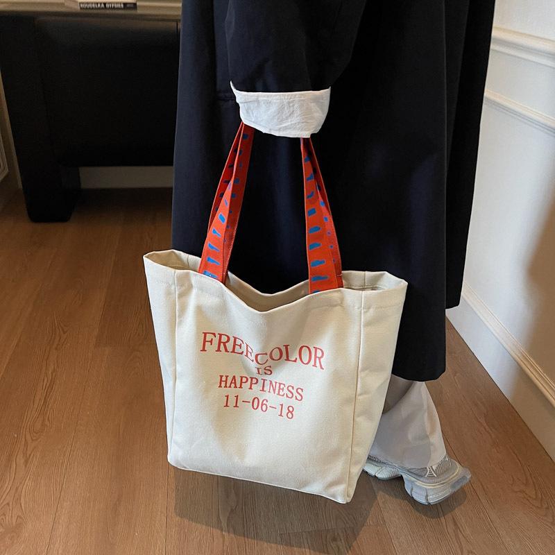 Lässige Faulwind-Großraumtasche Damen 2025 neue leichte und vielseitige Pendler-Schultertasche Canvas-Tasche Tragetasche