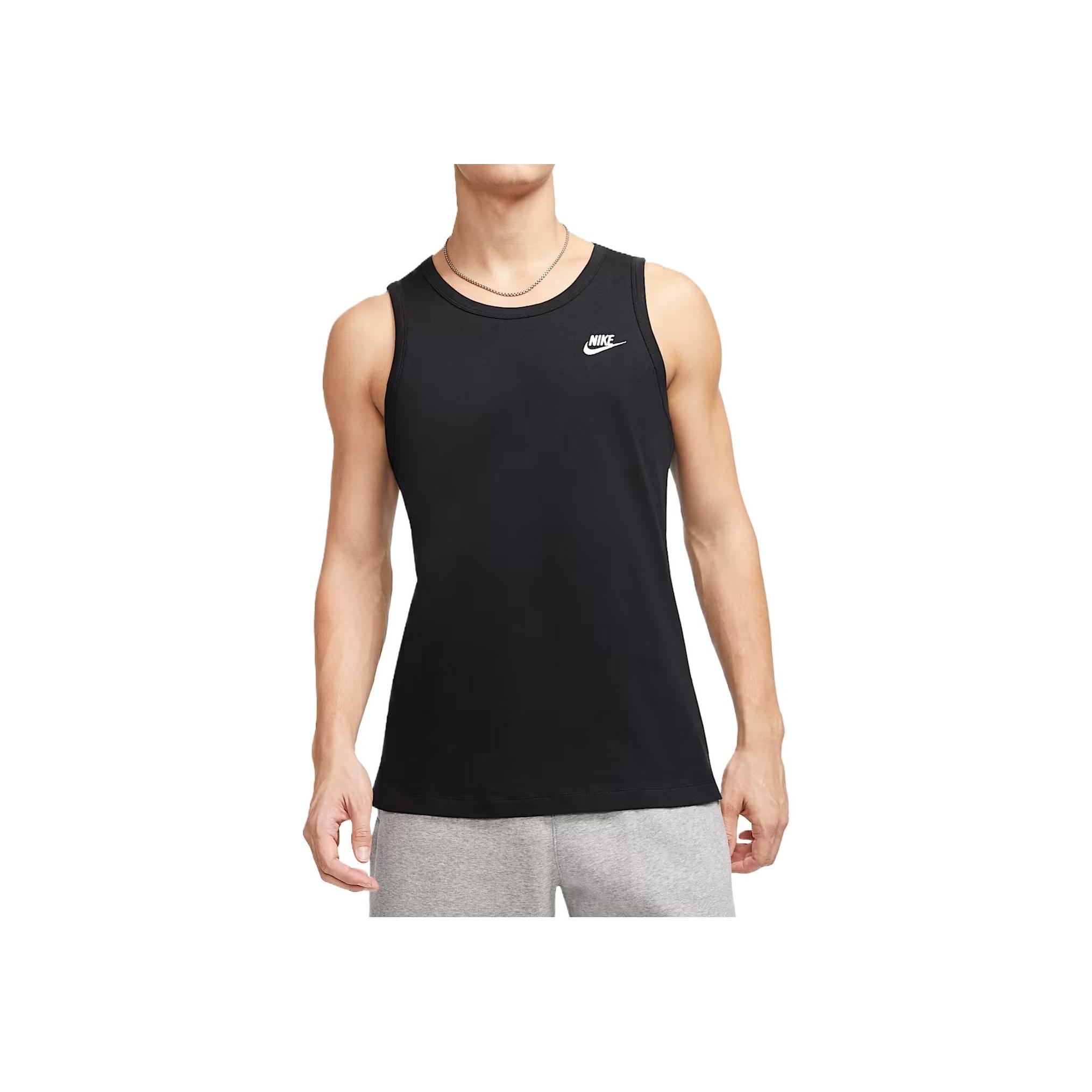 

Nike Sportswear Comfortable Fashion Solid Color Versatile Vest Men Tops Black BQ1261-010 L