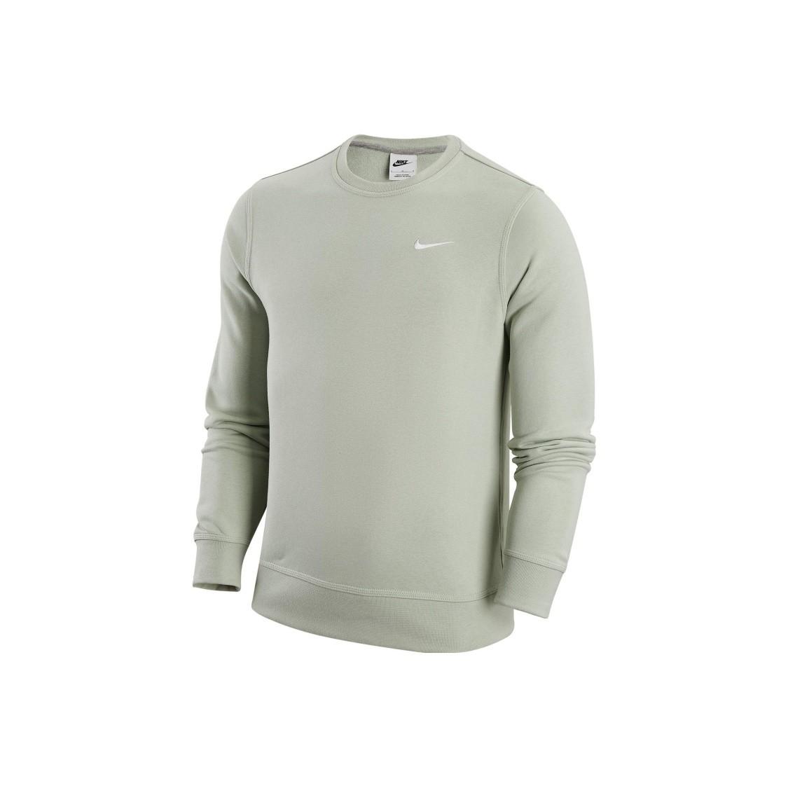 Nike Brand Logo Embroidered Solid Color Fleece-Lined Sweatshirt for Men in Teal XS