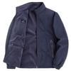 Double Sided Men's Nylon Stand Up Collar Jacket with Loose Fleece Top