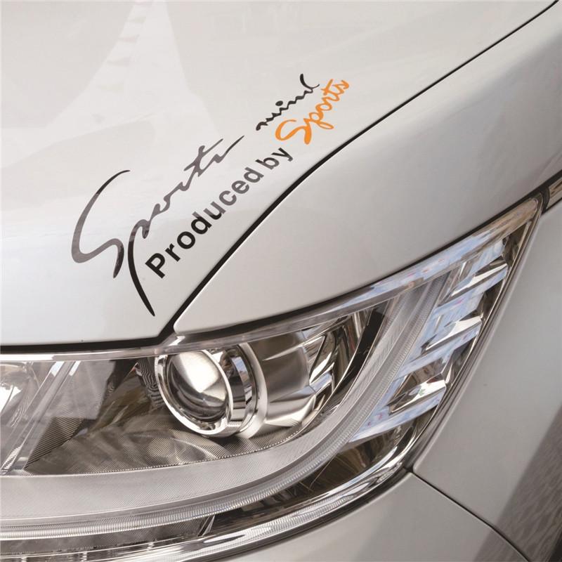 2шт. Наклейка на автомобиль, гоночный автомобиль, светоотражающая виниловая наклейка на автомобиль красный