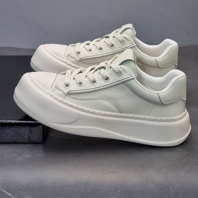 Fashion Men Platform Vulcanized Shoes 2025 Autumn Comfortable Anti Slip Outdoor Leisure Sports Shoes Thick Soled Outdoor Running Shoes