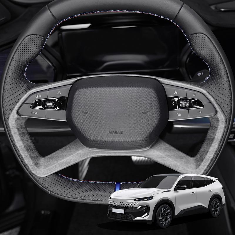 1PCS For Renault Filante 2026 2027 LHD/RHD Car Steering Wheel Button Cover Interior Accessories Carbon/Wood/Black Style ABS