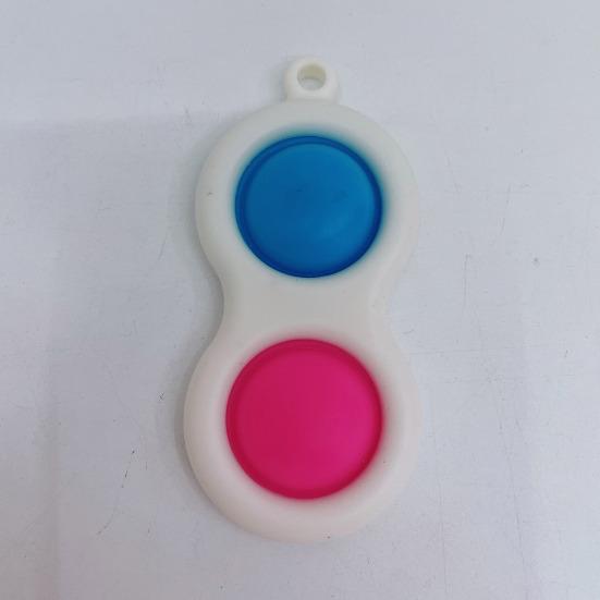 Push Bubble Toy Keychain Pendant Stress Anxiety Relief Bubble Popping Toy Bubble Squeeze Sensory Fidget Toy Party Favors