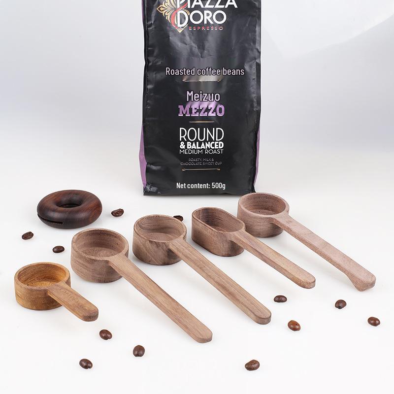 Wooden Coffee Measuring Spoon 8g/10g - Black Walnut & Beech, Long/Short Handle