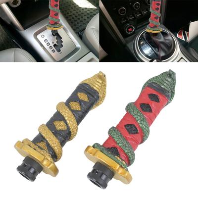 Cubierta de pomo de palanca de cambios de coche de repuesto Cubiertas de pomo de cambio Snake Katana Decoración interior de coche Cubierta de palanca de cambios