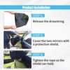 2PCS Car Side Mirror Covers - Waterproof Snow Mirror Cover Protects from Ice Snow Frost Dew Rain Bird Poop - Silver Coated Rearview Protection Cover