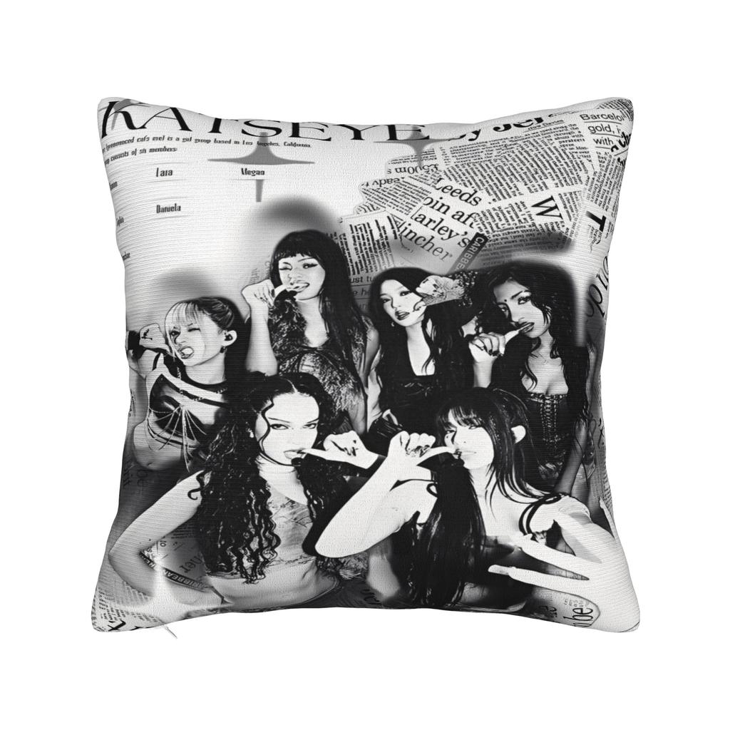Soft and Sweet Seat KATSEYE Global Girl Group kpopDecoration Pillowcases Accessories Pillow Covers Zipper Multi Size